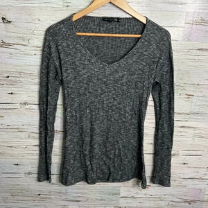 Rag  & bone gray long sleeve top open back size xs